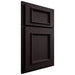Shiloh Cabinetry Partial Overlay Charleston Red Oak Plain Cut Espresso Door