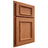 Shiloh Cabinetry Partial Overlay Charleston Red Oak Plain Cut Harvest Door