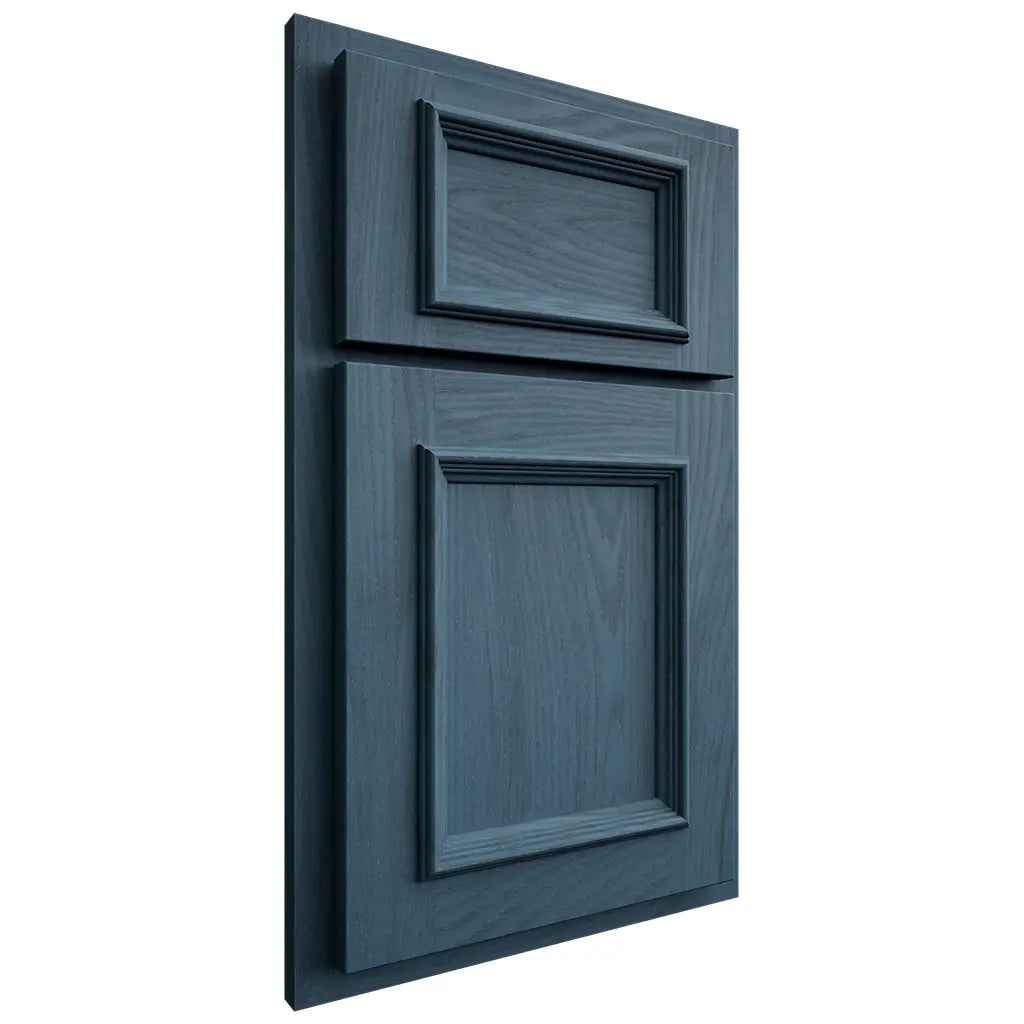 Shiloh Cabinetry Partial Overlay Charleston Red Oak Plain Cut Hudson Door
