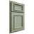 Shiloh Cabinetry Partial Overlay Charleston Red Oak Plain Cut Moss Door