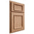 Shiloh Cabinetry Partial Overlay Charleston Red Oak Plain Cut Natural Door