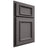 Shiloh Cabinetry Partial Overlay Charleston Walnut Plain Cut Cadet Door