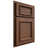 Shiloh Cabinetry Partial Overlay Charleston Walnut Plain Cut Natural Door
