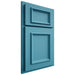 Shiloh Cabinetry Partial Overlay Charleston White Oak Plain Cut Aqua Door