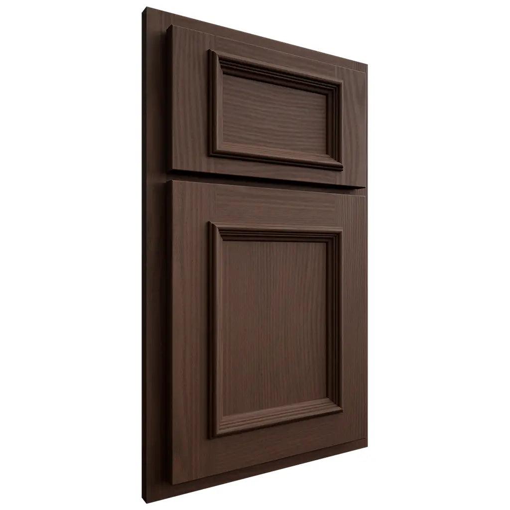 Shiloh Cabinetry Partial Overlay Charleston White Oak Plain Cut Braun Door