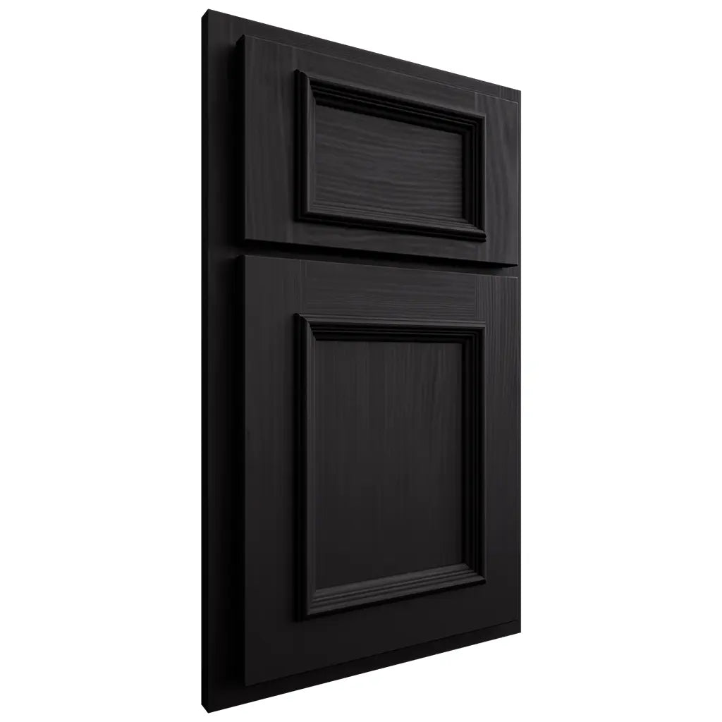 Shiloh Cabinetry Partial Overlay Charleston White Oak Plain Cut Espresso Door