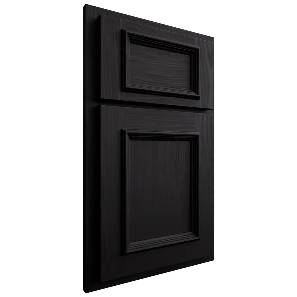 Shiloh Cabinetry Partial Overlay Charleston White Oak Plain Cut Ink Door