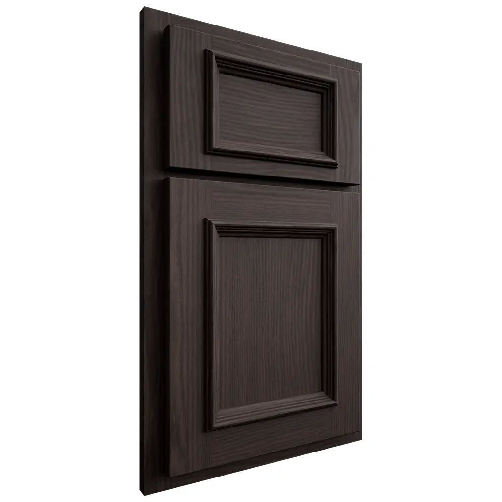 Shiloh Cabinetry Partial Overlay Charleston White Oak Plain Cut Morel Door