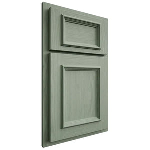 Shiloh Cabinetry Partial Overlay Charleston White Oak Plain Cut Moss Door