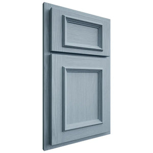 Shiloh Cabinetry Partial Overlay Charleston White Oak Plain Cut Sky Door