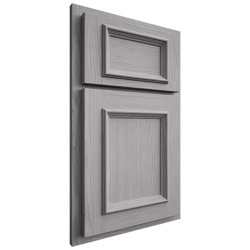 Shiloh Cabinetry Partial Overlay Charleston White Oak Plain Cut Stratus Door