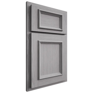 Shiloh Cabinetry Partial Overlay Charleston White Oak Plain Cut Stratus Door