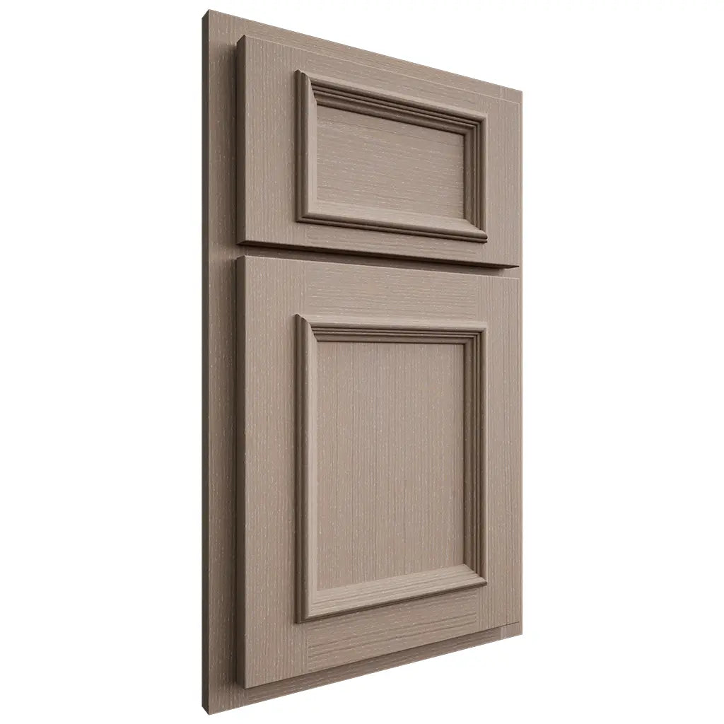 Shiloh Cabinetry Partial Overlay Charleston White Oak Quarter Sawn Whitewash Door