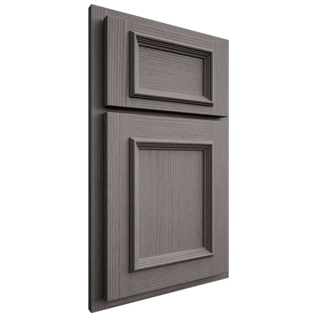 Shiloh Cabinetry Partial Overlay Charleston White Oak Rift Cut Flagstone Door