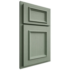 Shiloh Cabinetry Partial Overlay Charleston White Oak Rift Cut Moss Door