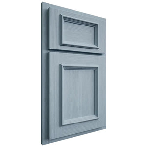 Shiloh Cabinetry Partial Overlay Charleston White Oak Rift Cut Sky Door