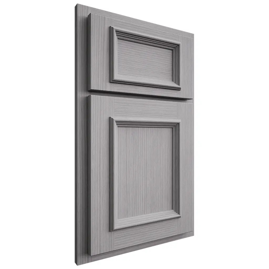 Shiloh Cabinetry Partial Overlay Charleston White Oak Rift Cut Stratus Door