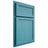 Shiloh Cabinetry Partial Overlay Concord Alder Plain Cut Aqua Door