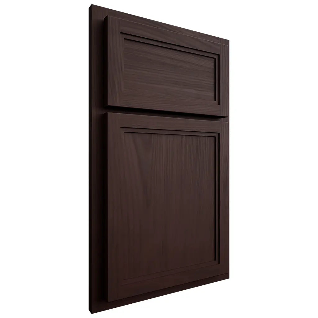 Shiloh Cabinetry Partial Overlay Concord Alder Plain Cut Bistre Door