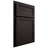 Shiloh Cabinetry Partial Overlay Concord Alder Plain Cut Espresso Door