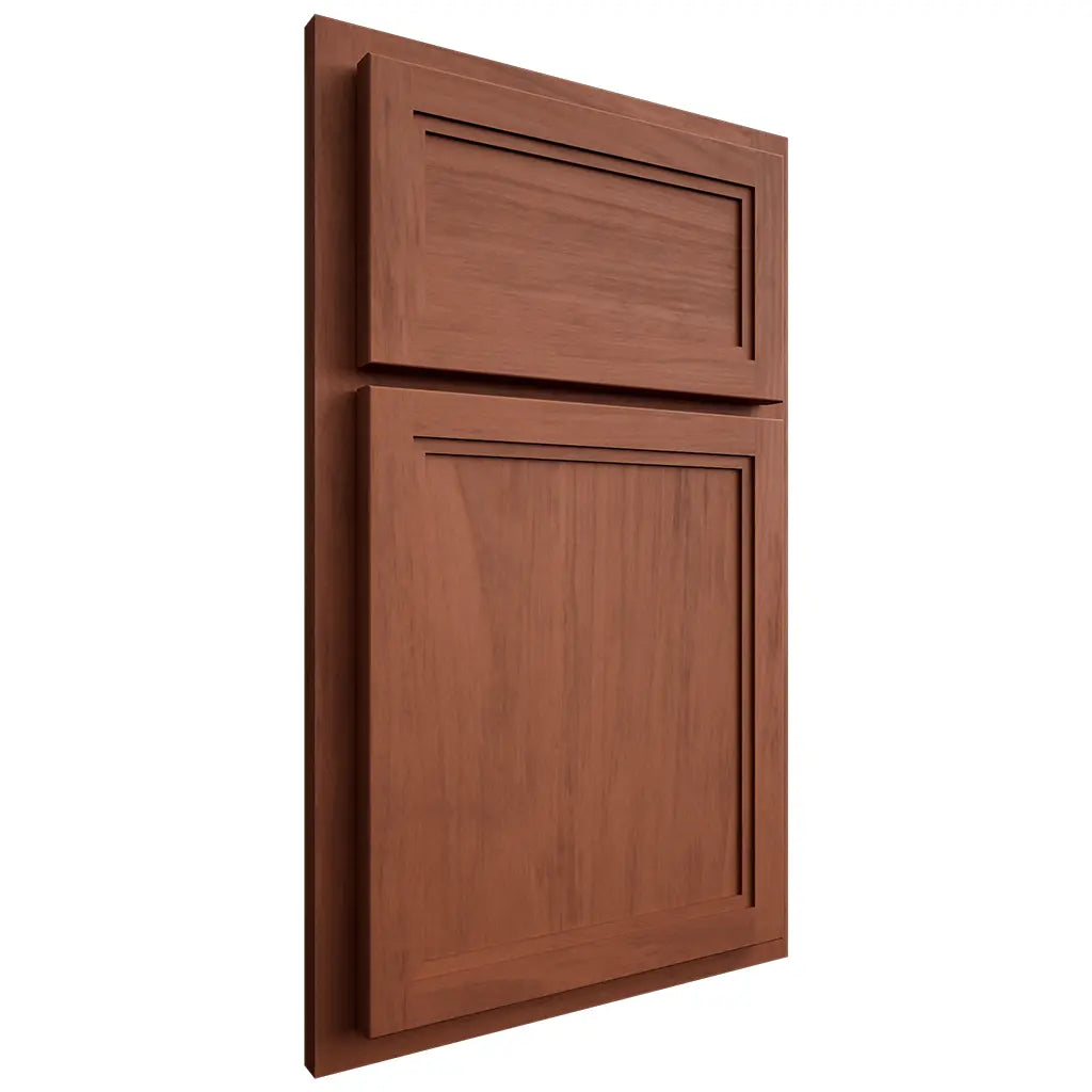 Shiloh Cabinetry Partial Overlay Concord Alder Plain Cut Sierra Door