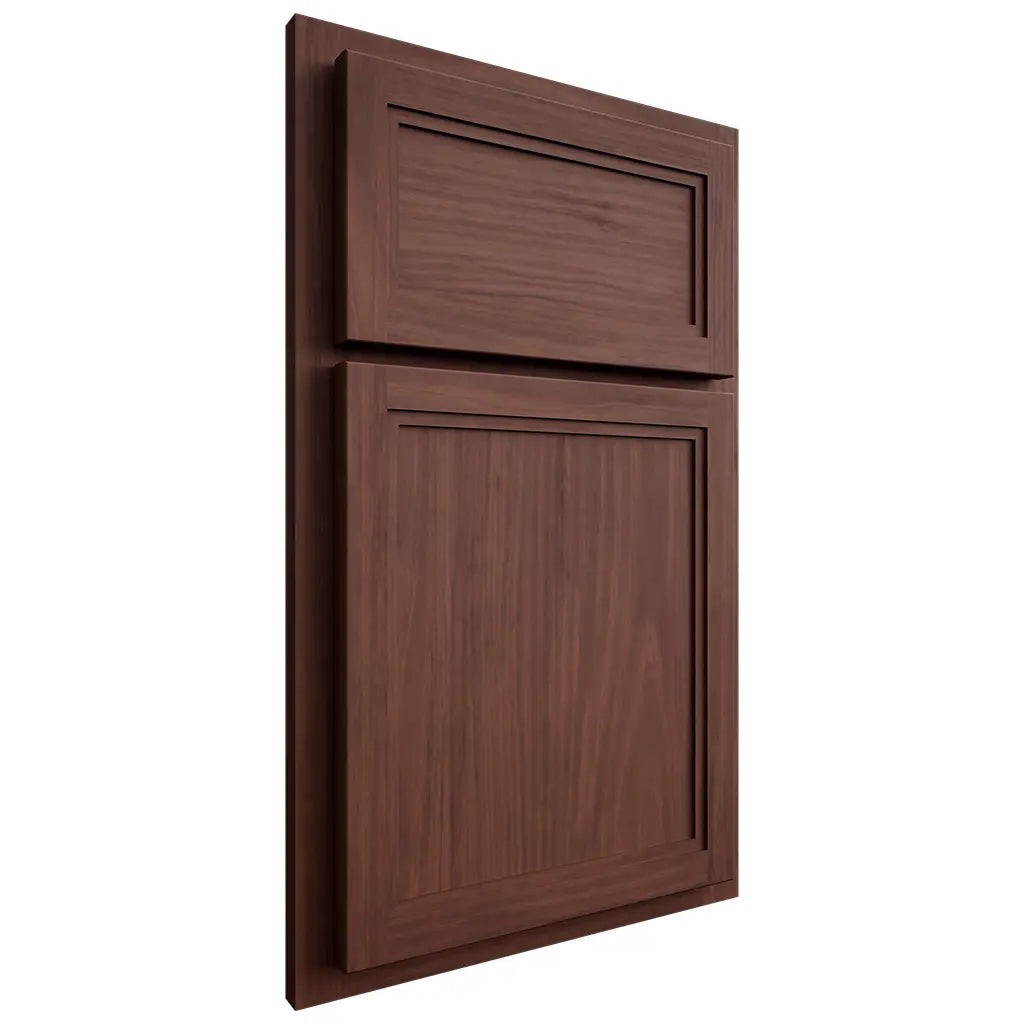 Shiloh Cabinetry Partial Overlay Concord Cherry Plain Cut Bourbon Door