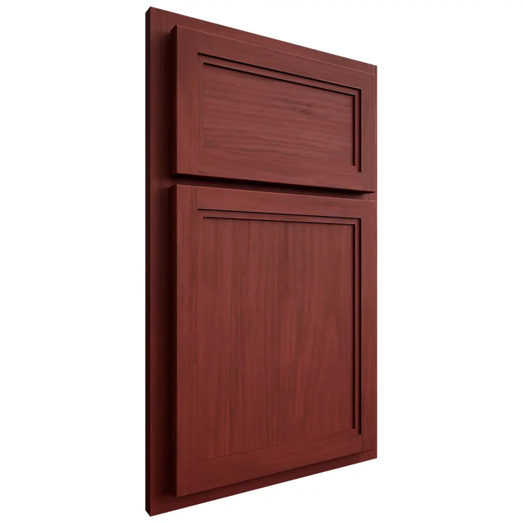 Shiloh Cabinetry Partial Overlay Concord Cherry Plain Cut Red Door