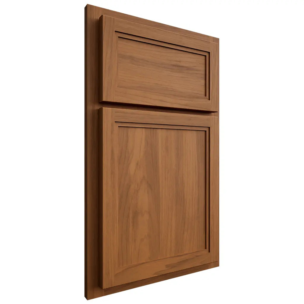 Shiloh Cabinetry Partial Overlay Concord Hickory Plain Cut Chestnut Door