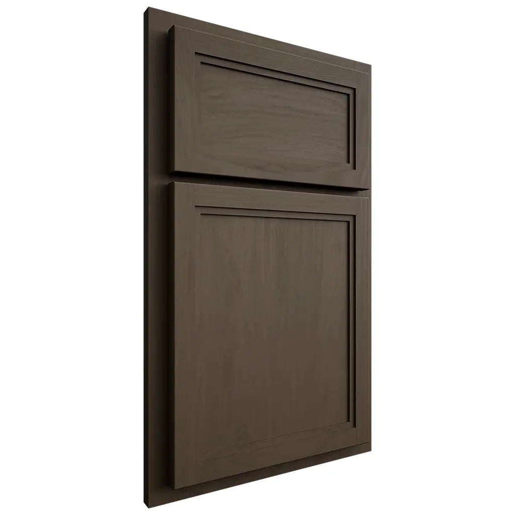 Shiloh Cabinetry Partial Overlay Concord Maple Plain Cut Perfect Brown Door