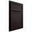 Shiloh Cabinetry Partial Overlay Concord Red Oak Plain Cut Espresso Door