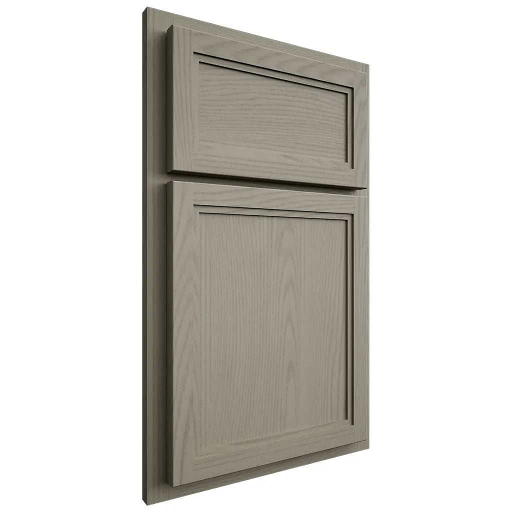 Shiloh Cabinetry Partial Overlay Concord Red Oak Plain Cut Thyme Door