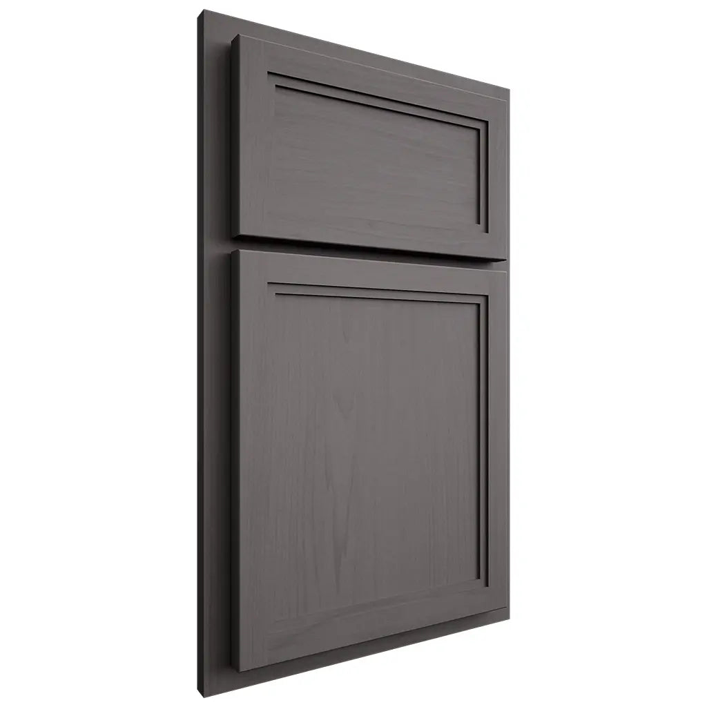 Shiloh Cabinetry Partial Overlay Concord Walnut Plain Cut Cadet Door