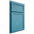 Shiloh Cabinetry Partial Overlay Concord White Oak Plain Cut Aqua Door