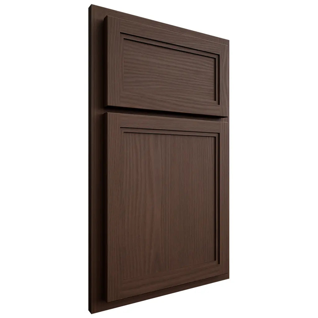 Shiloh Cabinetry Partial Overlay Concord White Oak Plain Cut Braun Door