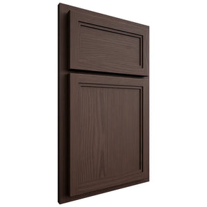 Shiloh Cabinetry Partial Overlay Concord White Oak Plain Cut Dusk Door