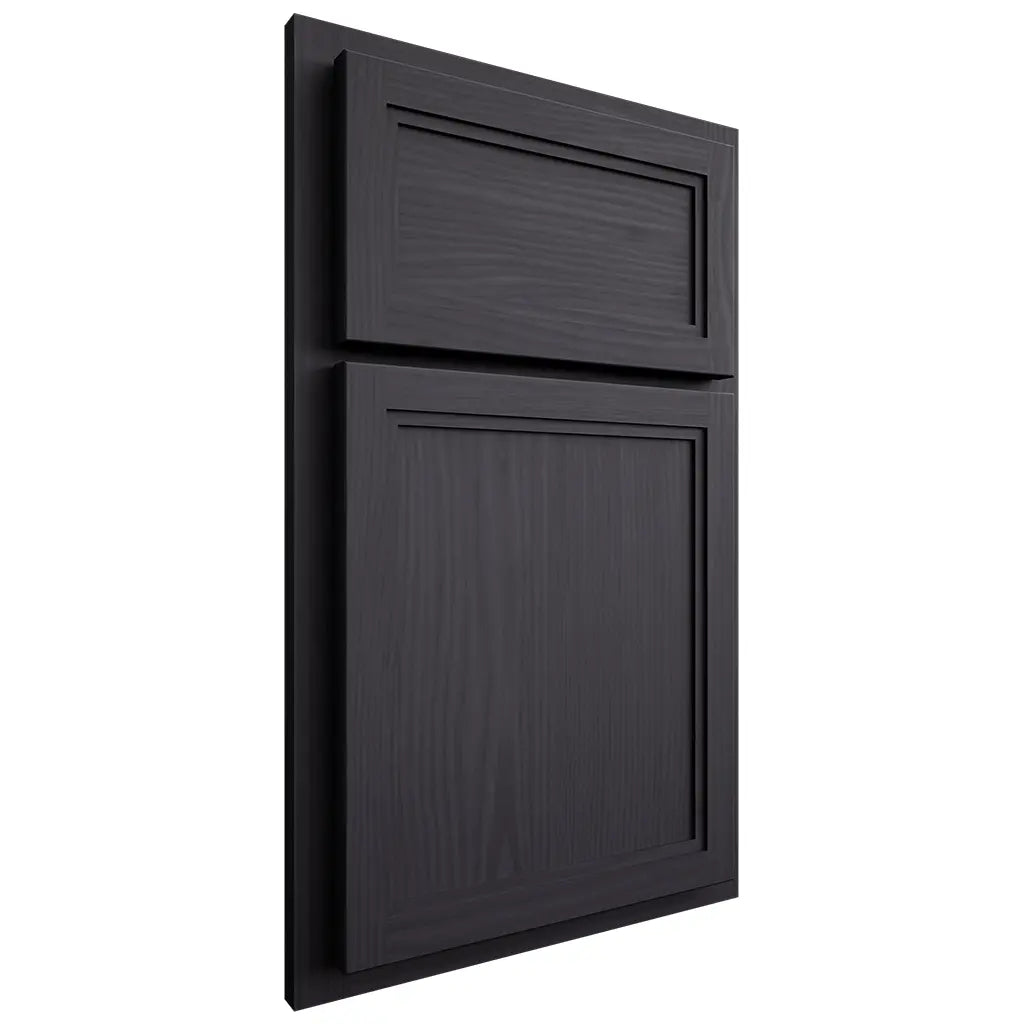 Shiloh Cabinetry Partial Overlay Concord White Oak Plain Cut Harbor Door