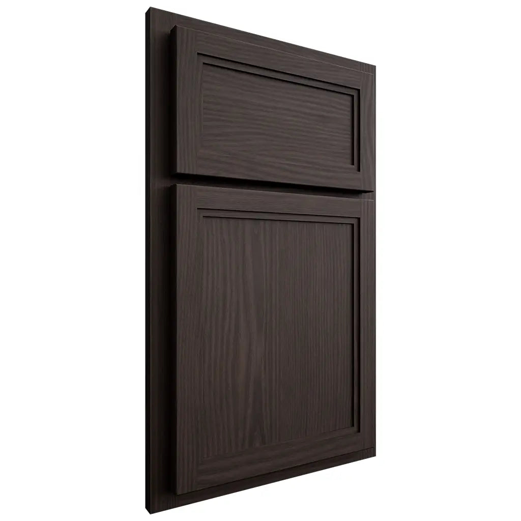Shiloh Cabinetry Partial Overlay Concord White Oak Plain Cut Morel Door