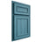 Shiloh Cabinetry Partial Overlay Dalton Hickory Plain Cut Aqua Door