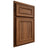 Shiloh Cabinetry Partial Overlay Dalton Hickory Plain Cut Burnt Sugar Door