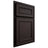 Shiloh Cabinetry Partial Overlay Dalton Maple Plain Cut Espresso Door