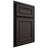 Shiloh Cabinetry Partial Overlay Dalton Poplar Plain Cut Carbon Door