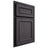 Shiloh Cabinetry Partial Overlay Dalton Red Oak Plain Cut Harbor Door