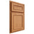 Shiloh Cabinetry Partial Overlay Dalton Red Oak Plain Cut Medium Door