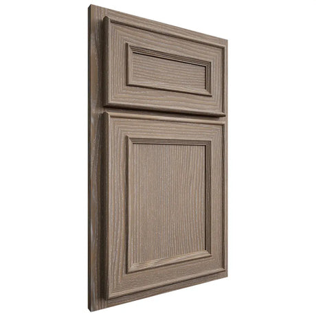 Shiloh Cabinetry Partial Overlay Dalton White Oak Plain Cut Almond Door
