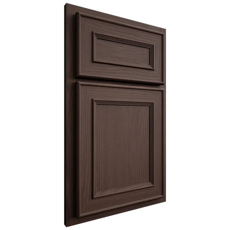 Shiloh Cabinetry Partial Overlay Dalton White Oak Plain Cut Dusk Door