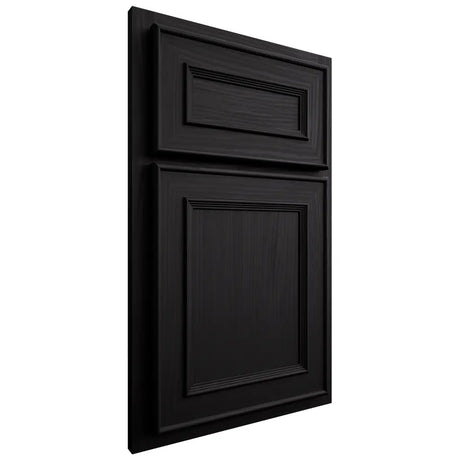 Shiloh Cabinetry Partial Overlay Dalton White Oak Plain Cut Ink Door