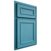 Shiloh Cabinetry Partial Overlay Dalton White Oak Rift Cut Aqua Door