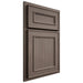 Shiloh Cabinetry Partial Overlay Dalton White Oak Rift Cut Clay Door