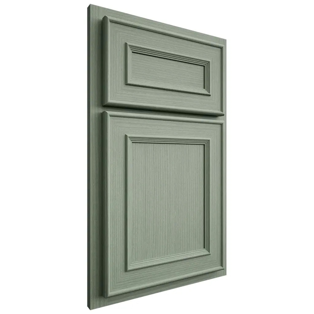 Shiloh Cabinetry Partial Overlay Dalton White Oak Rift Cut Moss Door