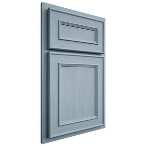 Shiloh Cabinetry Partial Overlay Dalton White Oak Rift Cut Sky Door